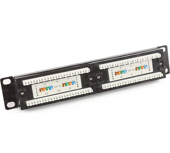 Патч-панель NTSS UTP, 10, 12 портов RJ45, cat.5е, 1U, 110 типшт NTSS-PP-10-12-UTP-RJ45-5e-110 1