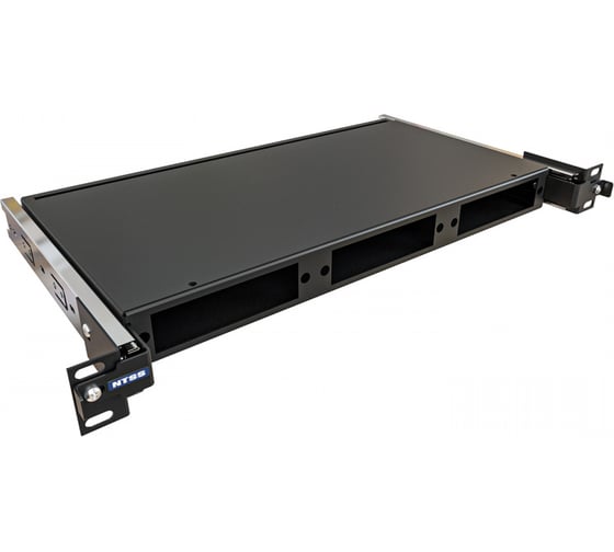 Кросс оптический NTSS выдвижной 19'' укомплектованный 1U, 8 портов LC/UPC duplex, 50/125 мкм (планки, сплайс-кассета, пигтейлы, КДЗС, адаптеры) черный RAL 9005шт NTSS-RsFOB-1U-8-2LC/U-50-SP1.5G1AY-BL