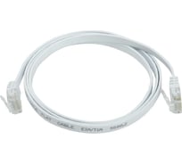 Коммутационный шнур ITK плоский кат.6 UTP 2м белый PC08-C06U-2M-FL