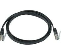 Коммутационный шнур ITK плоский кат.6 UTP 2м чёрный PC09-C06U-2M-FL