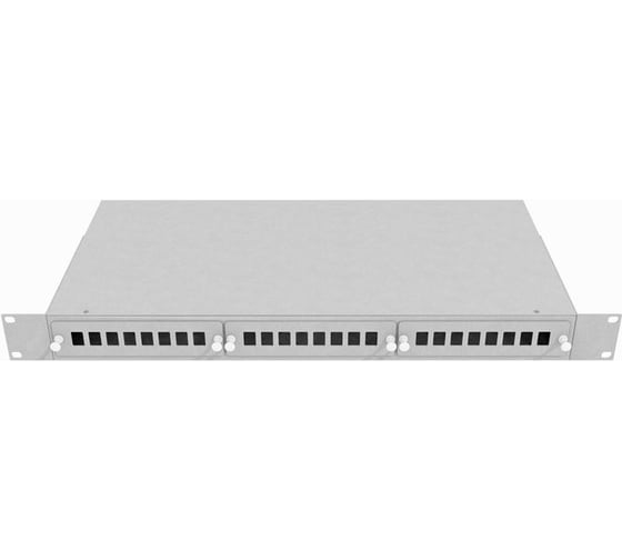 Кросс оптический TopLAN стоечный 19", до 24 адаптера, 1U, серый, КРС-Top-1U-GY
