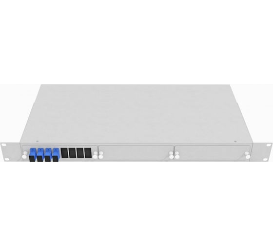 Кросс оптический TopLAN стоечный 19", 4 SC/UPC адаптеров, 1U, серый, КРС-Top-1U-04SC/U-GY