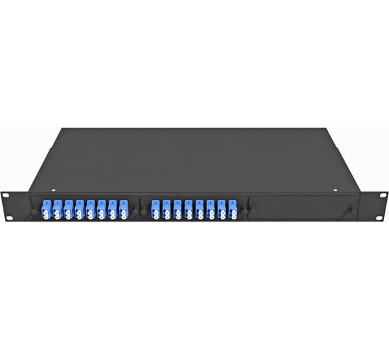 Кросс оптический TopLAN стоечный 19", 32 LC/UPC адаптера,1U, чёрный, не укомплектованный, КРС-Top-1U-32LC/U-BK