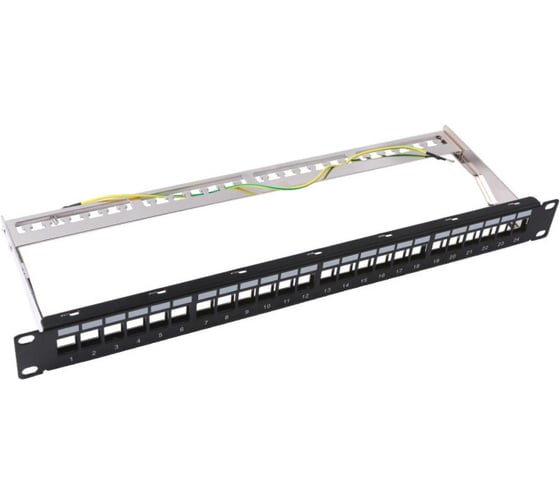 Патч-панель Filum FL-PPB-24SH1 19 наборная, 1U, для 24 экранированных модулей Keystone Jack 00-01293225