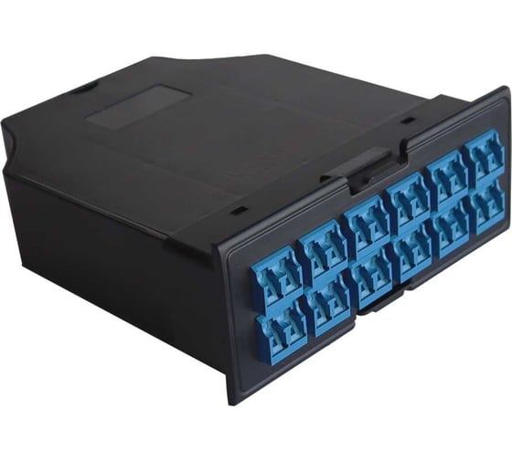 Кассета TopLan MPO OS2, для модульной панели TOP-FRM-PP-STP/1U, 24xLC, тип B, низкие потери, черная TOP-FRM-IN-2MB-24LC/OS2