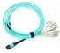 Сборка кабельная TopLAN MPO-08LC, 8 волокон OM3, низкие потери, LSZH, 1 м, аква TOP-12M-08LC/OM3-1 1