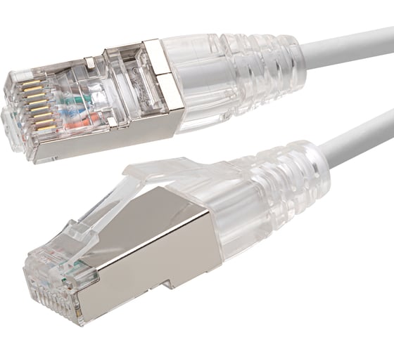 Патч-корд SUPRLAN S/FTP 6a 4x2 28AWG Cu LSZH серый 3м 10-0195
