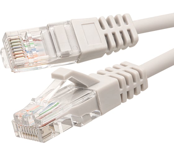 Патч-корд SUPRLAN UTP 5e 4x2 26AWG 7x0.16mm Cu LSZH серый 0,15м 10-0140-2