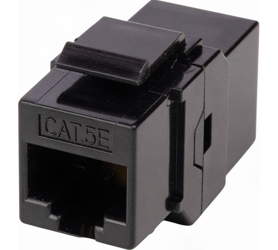 Адаптер проходной Filum FL-KJ-U5E-RJ45-RJ45-BK формата Keystone, RJ45-RJ45, Cat 5e, неэкранированный, черный 00-01293244