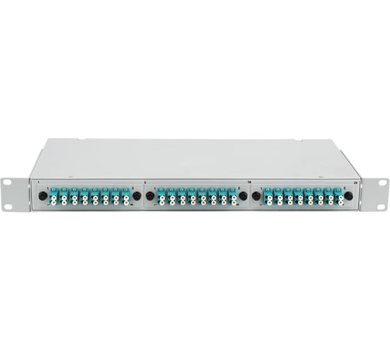 Оптический кросс SUPRLAN 19, 1U, комплект, 48хDLC/PC, MM 50/125 OM4 09-0257-4