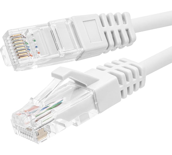 Патч-корд SUPRLAN U/UTP 5e 4x2 28AWG 7x0.12mm Cu LSZH белый 5м 10-0995