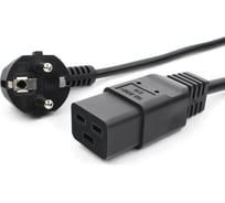 Шнур Power Cube ПВС-АП 3x1,5 S22C19-250-16-1.8, черн, 1.8 м, C19, 3x1.5, 16А, с зазем, Россия RPC-186C191,8BL