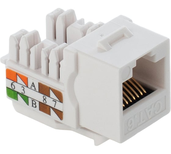 Модуль Filum Keystone RJ45 UTP  FL-KJ-U6-WT-90 Cat 6, Dual IDC (110/KRONE), 90 градусов, белый 00-01209888