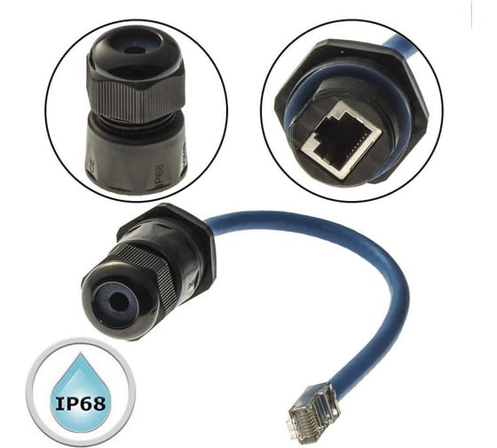 Герметичный разъем RUICHI RJ45M25L25-6B 107870