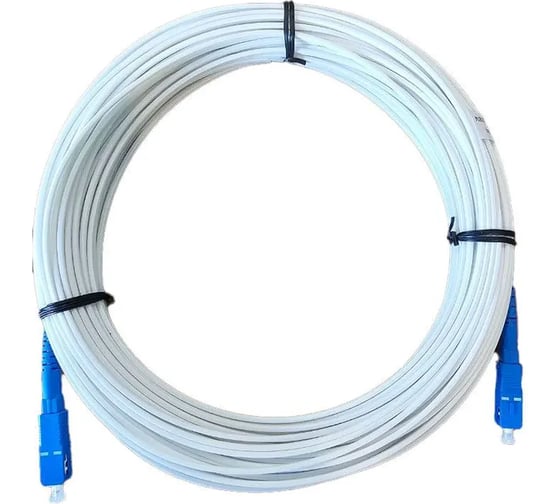 Патч-корд оптический НК-Групп SC/UPC - SC/UPC, SM G.657.A2 (9/125), FTTH 3x2мм, белый, LSZH, 30м 021321