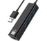 Сетевая карта 5bites USB 3.0 - RJ45 1 гигабит, 3-х портовый USB разветвитель 10см UA3-45-04BK 1