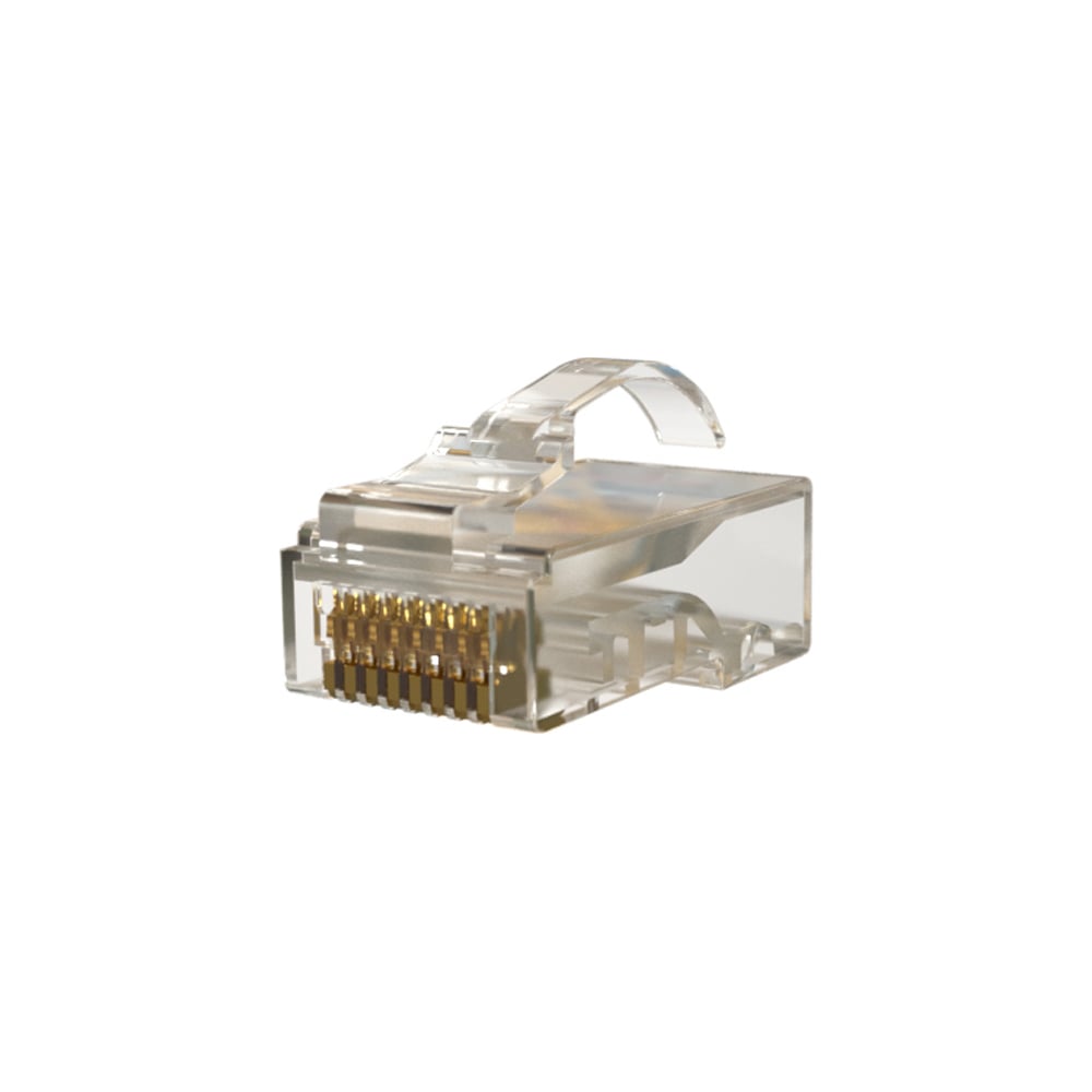 Разъем легкой оконцовки Hyperline PLEZ-8P8C-UA-C5-100 RJ-45 (8P8C) под ...
