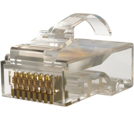 Разъем легкой оконцовки Hyperline PLEZ-8P8C-UA-C5-100 RJ-45 (8P8C) под витую пару, язычок Ar 445724