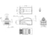 Разъем легкой оконцовки Hyperline PLEZ-8P8C-UA-C5-100 RJ-45 (8P8C) под витую пару, язычок Ar 445724 3