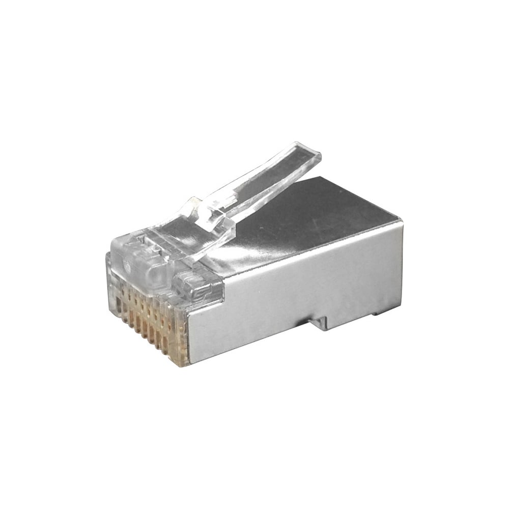 Разъем RJ-45(8P8C) под витую пару Hyperline PLUG-8P8C-U-C6-SH-100 ...