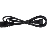 Шнур питания LANMASTER C19-C14, 3х0.75, 220В, 10А, черный, 1.5 метра LAN-PP19/14-1.5-BK