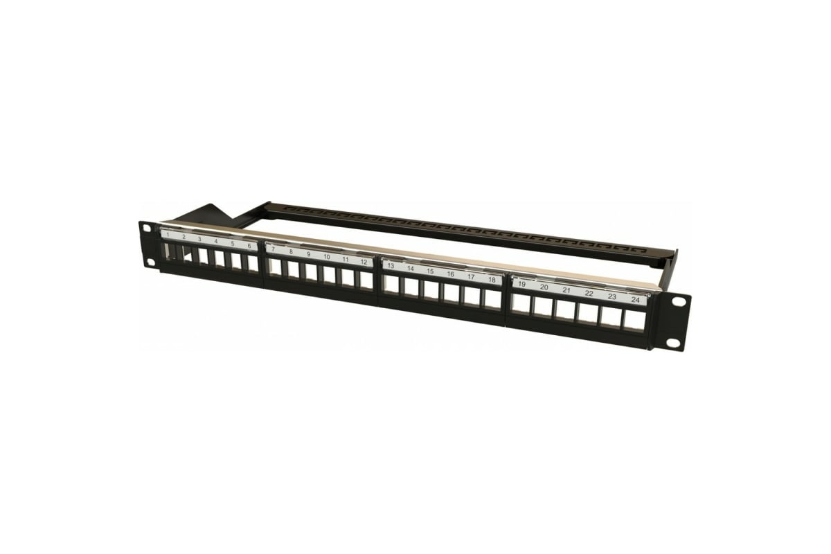 Модульная патч-панель Hyperline PPBL6-19-24-RM 19", 24 порта, 4 съемные ...