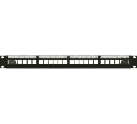 Модульная патч-панель Hyperline PPBL6-19-24-RM 19", 24 порта, 4 съемные панели по 6 модулей, 434012