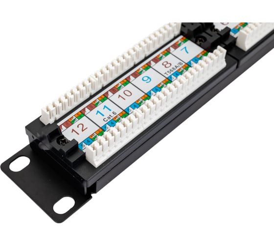 Патч-панель IEK ITK 1U кат.6 UTP 12 портов 10" Dual IDC PP12-1UC06U-D05-10