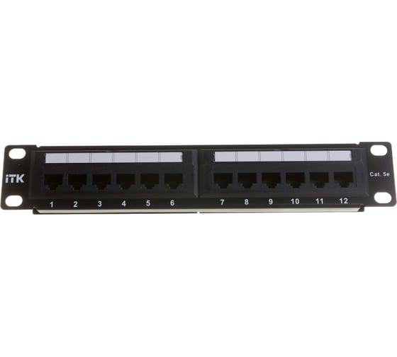 Патч-панель ITK 1U кат.5E UTP 12 портов 10" Dual IDC PP12-1UC5EU-D05-10
