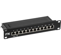 Патч-панель ITK 1U кат.5E STP 12 портов 10" Dual IDC PP12-1UC5ES-D05-10