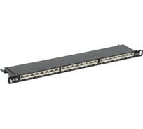 Патч-панель ITK 0,5U к. 6А STP 24 пт. экран. Dual IDC высокой плотности PP24-D05UC6AS-D05H