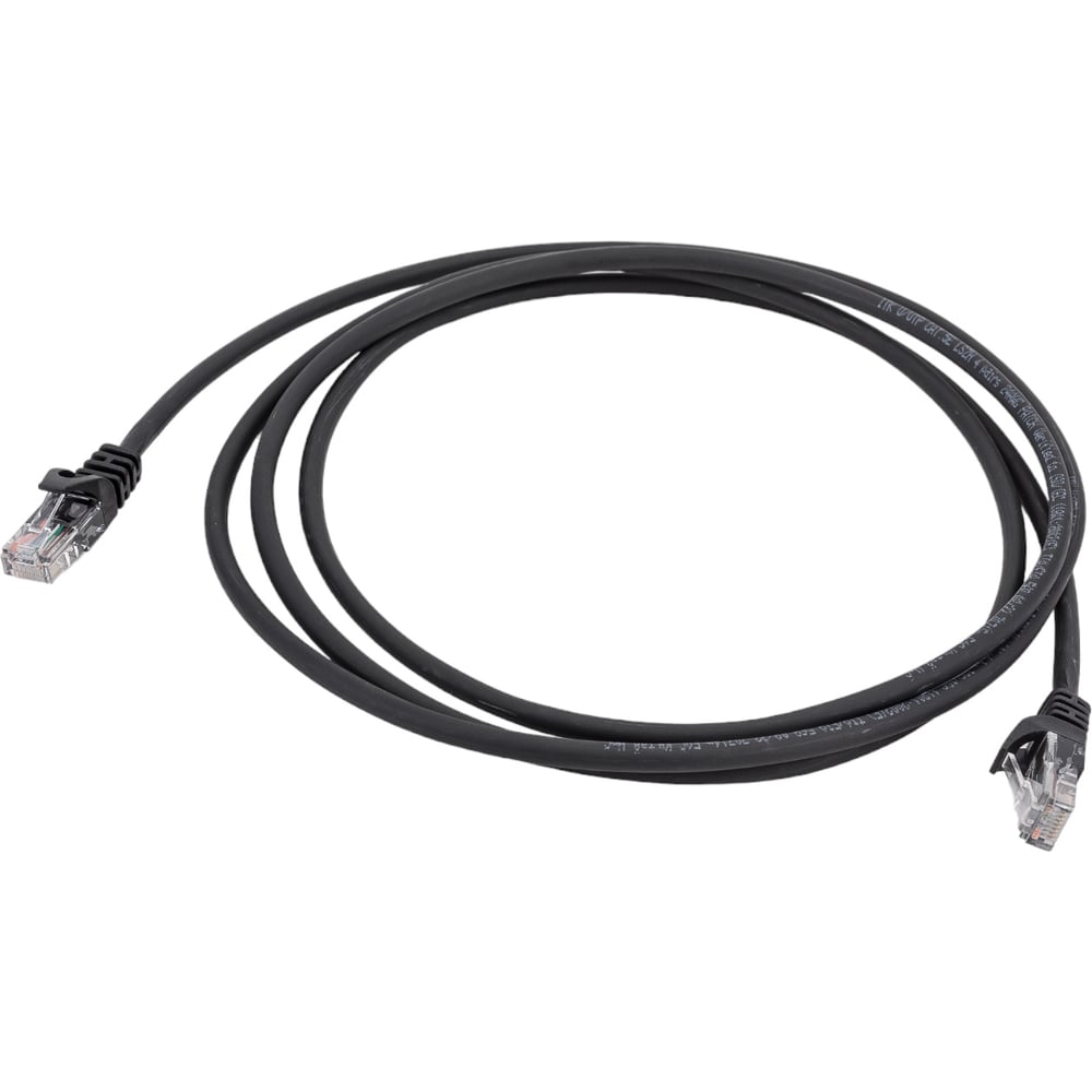 Коммутационный шнур IEK ITK кат. 5Е UTP LSZH 2м черный PC09-C5EUL-2M ...