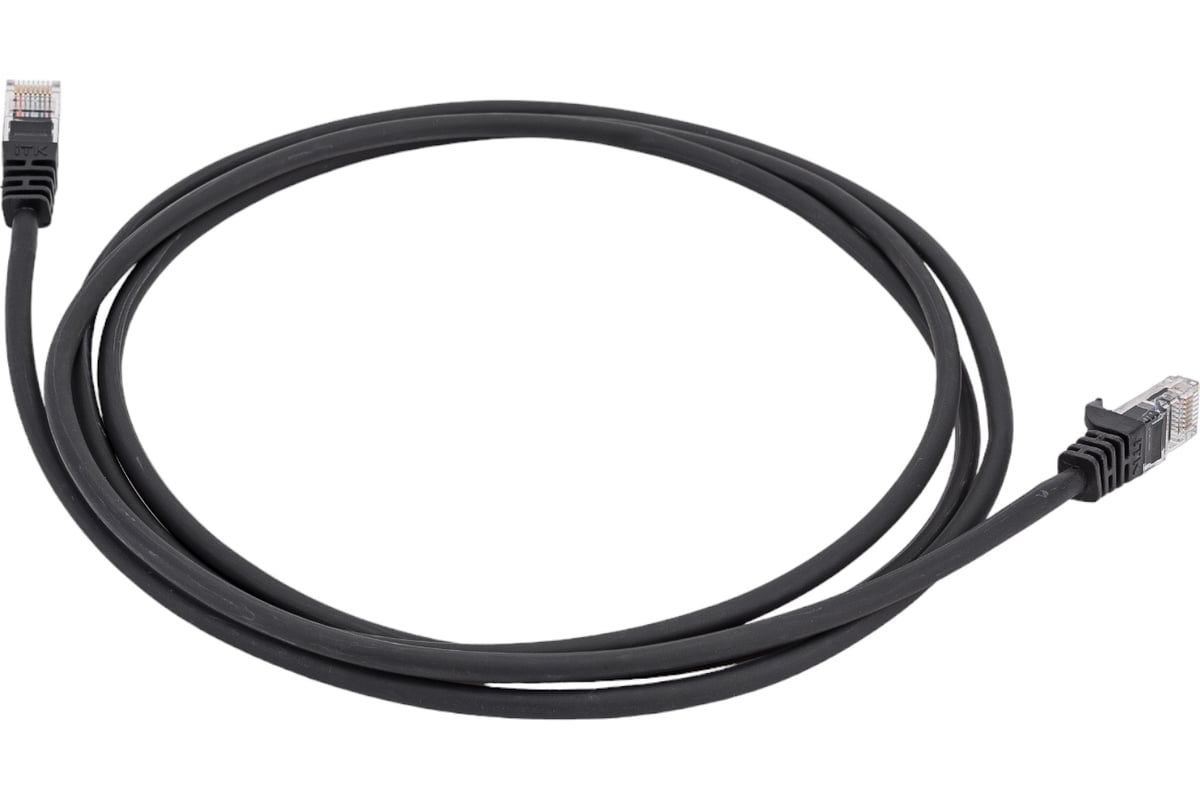 Коммутационный шнур IEK ITK кат. 5Е UTP LSZH 2м черный PC09-C5EUL-2M ...