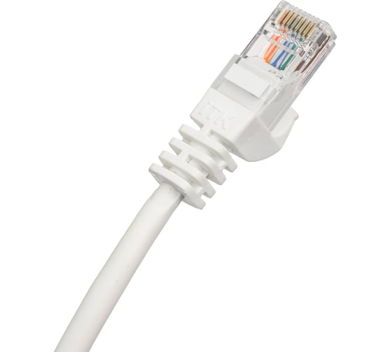 Коммутационный шнур ITK кат. 5Е UTP LSZH 3м белый PC08-C5EUL-3M