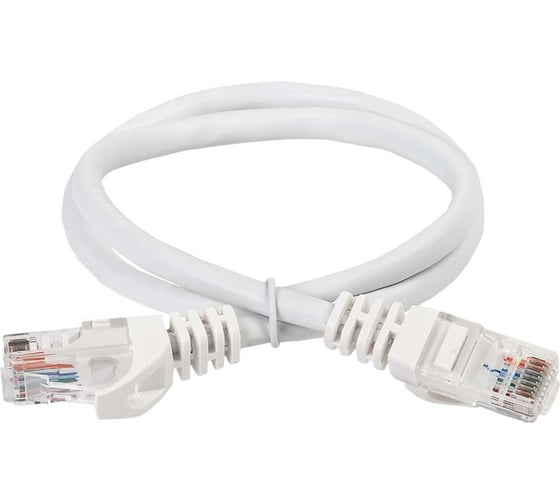 Коммутационный шнур ITK кат. 5Е UTP LSZH 3м белый PC08-C5EUL-3M 1
