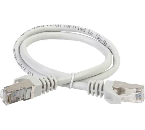 Коммутационный шнур ITK патч-корд, кат.6 FTP, LSZH, 3м, серый PC01-C6FL-3M 1