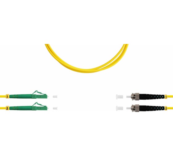 Оптический двойной шнур FOPS (патч-корд дуплекс) DX-LC/APC-ST/UPC-9/125-2.0-LSZH-3m 142 1