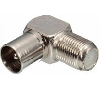 Антенный переходник Pro Legend F-розетка - TV вилка, угловой, PL2011