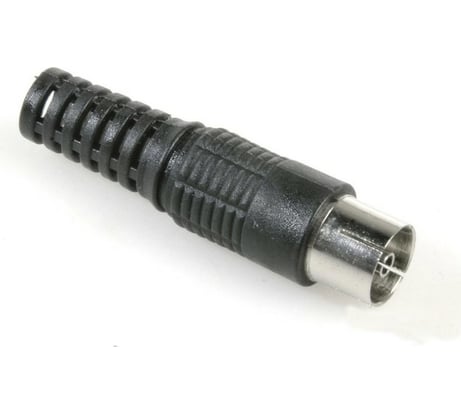 Антенный штекер пластиковый Pro Legend розетка, прямой, черный, PL2001