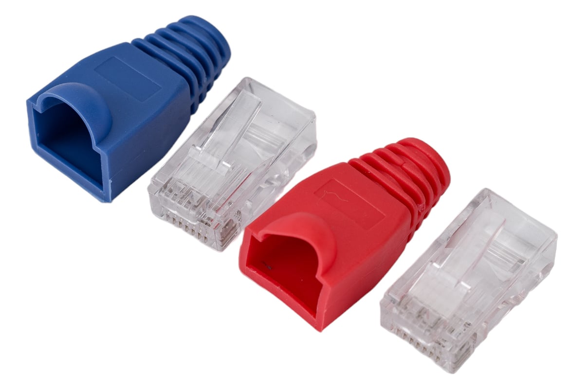 Набор Pro Legend Джек RJ-45 8P8C CAT 5e - 4 шт. Колпачок RJ-45 - 4 шт ...