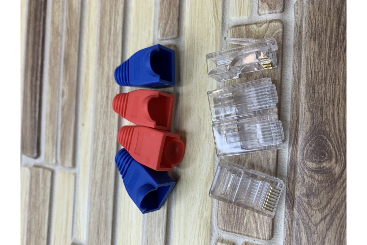 Набор Pro Legend Джек RJ-45 8P8C CAT 5e - 4 шт. Колпачок RJ-45 - 4 шт ...