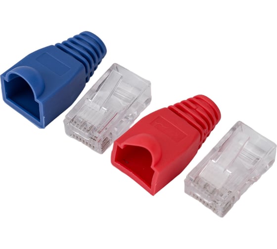 Набор Pro Legend Джек RJ-45 8P8C CAT 5e - 4 шт. Колпачок RJ-45 - 4 шт. разноцв. PL1273