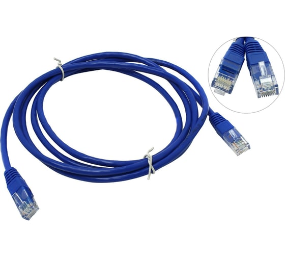 Патч-корд Pro Legend UTP кат.5E RJ-45 вилка - RJ-45 вилка, синий, 1 м. PL1226 1