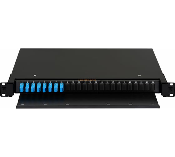 Оптический кросс NIKOMAX 19", 1U, до 24 SC неукомплектованный NMF-RP24SC-TS-P1-1U-BK