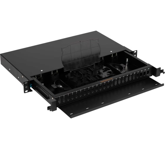 Оптический кросс NIKOMAX 19", 1U, до 24 SC неукомплектованный NMF-RP24SC-TS-P1-1U-BK