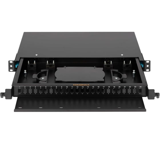 Оптический кросс NIKOMAX 19", 1U, до 24 SC неукомплектованный NMF-RP24SC-TS-P1-1U-BK