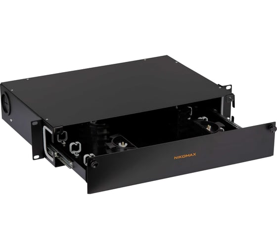 Оптический органайзер NIKOMAX 19", 2U, металлический, NMC-OKFP-SL-2U-BK