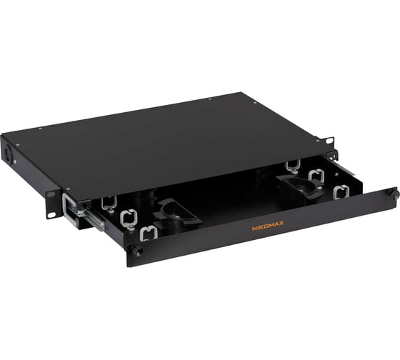 Оптический органайзер NIKOMAX 19", 1U, металлический, NMC-OKFP-SL-1U-BK