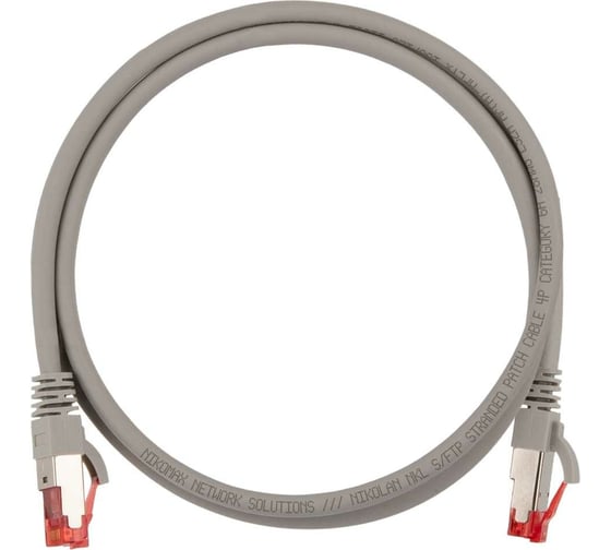 Шнур NIKOMAX Slim Line S/FTP 4 пары, Кат.6a, 3м NMC-PC4SA55B-030-SL-C-GY