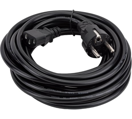 Кабель питания ExeGate Special PC-5S Евровилка Schuko- C13/0.75mm2, CCA, черный, 5м 280998